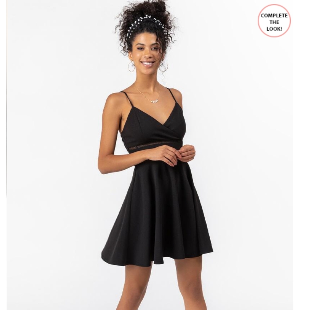 Velma ladder trim flare dress